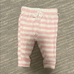 Rabbit + Bear Pink newborn pants: 0-3 mo